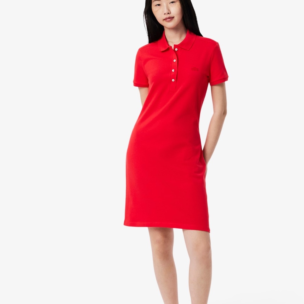Lacoste Red Polo Mini Dress Casual